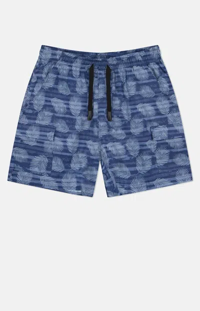 Wesc Men's Blue Linen Utility Cargo Shorts