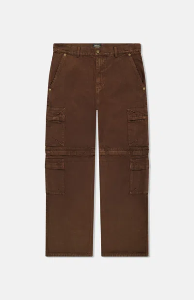 Wesc Men's Chocolate Baggy Zip Off Cargo Pants In Brown