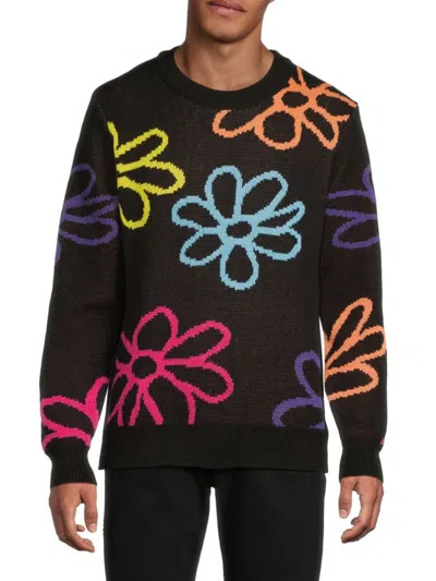Wesc Men's Leon Multicolor Floral Crewneck Sweater