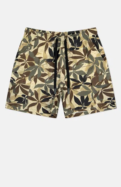 Wesc Men's Olive Pachira Linen Utility Cargo Shorts In Multi