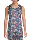 Wesc Men's Palm Tree Mesh Basketball Tank