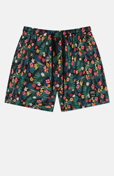 Wesc Men's Zack Monstera Flowers 5" Swim Trunks In Multi