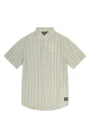 Wesc Men's Striped Linen Blend Button Down Shirt In Elemental Blue
