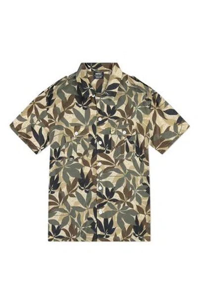 Wesc Safari Cotton Camper Button-up Shirt In Green