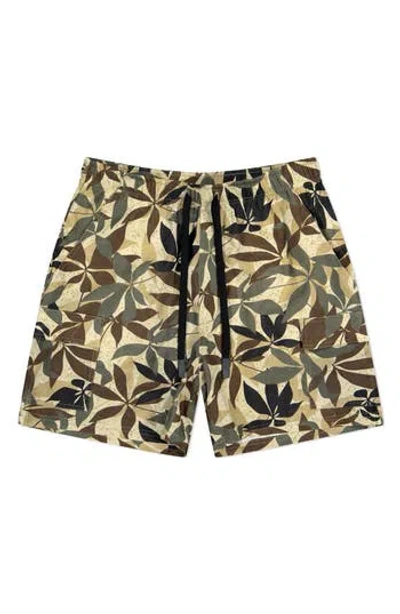 Wesc Safari Cotton Cargo Shorts In Green