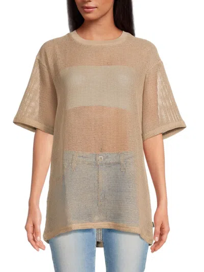 Wesc Women's Mason Cotton T-shirt In Brown