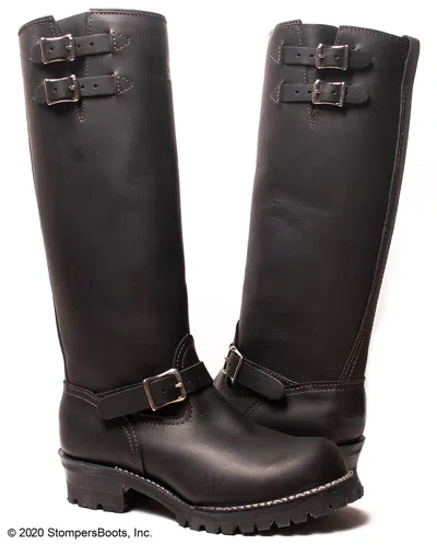 Pre-owned Wesco 16'' Boss Black 2 Top Strap Leather Lined Boots Bk7716ll100