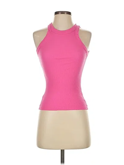 Pre-owned Wesley Tank Top Pink Halter Neckline Tops