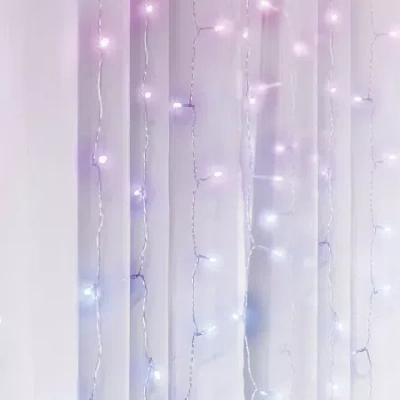 West & Arrow White/pink/purple Led Curtain Light 96 In Multi