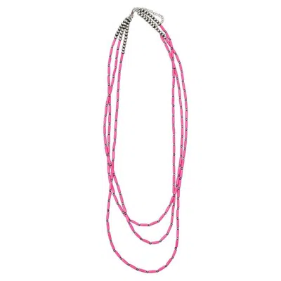 West & Co. Women's Charlie Necklace In Pink In Pattern