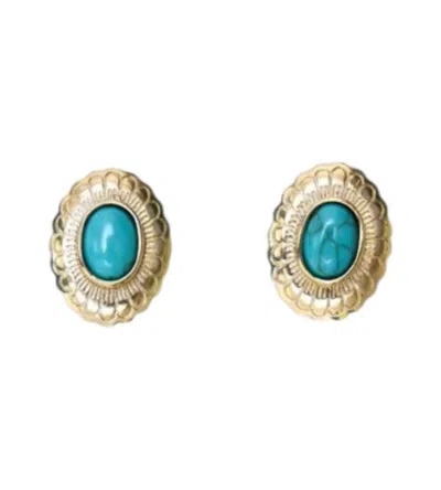 West & Co. Women's Denise Post Earring In Turquoise In Blue