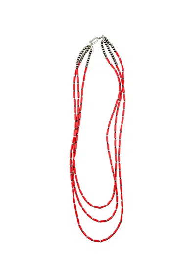 West & Co. Women's Dusty Necklace In Red