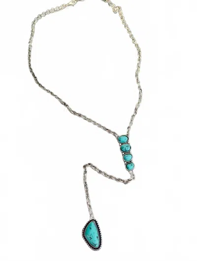 West & Co. Women's Juniper Burnished Lariat Necklace In Turquoise In Blue