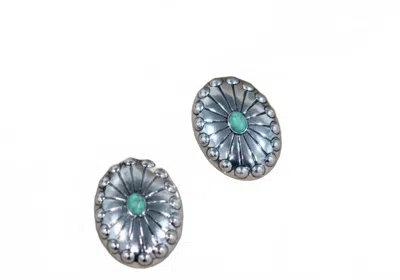 West & Co. Women's Rowdy Concho Post Earrings In Silver In Metallic