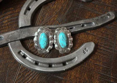 West & Co. Women's Silas Flower Earrings In Turquoise/silver