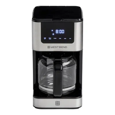 West Bend 12 Cup Hot And  Iced Coffee Maker, In Stainless Steel In Black