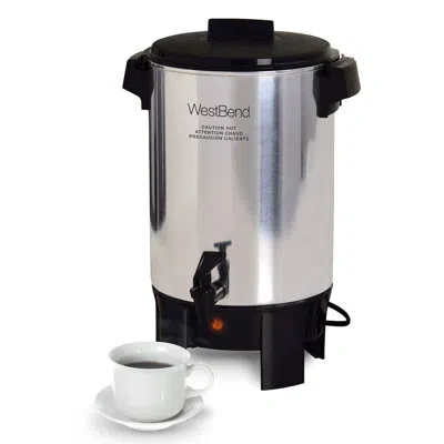 West Bend 30-cup Polished Urn In Silver;black