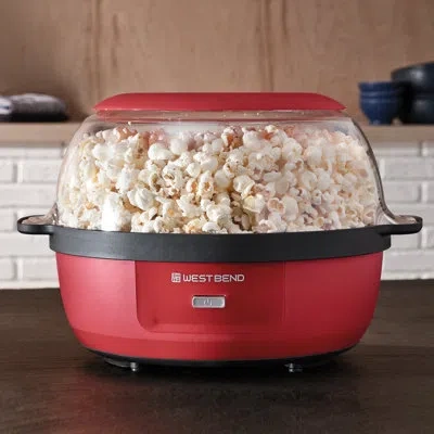 West Bend Stir Crazy 6 Qt. Popcorn Machine, In Red