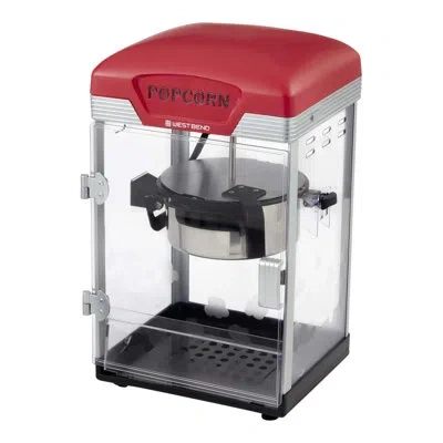 West Bend Theater Crazy 4 Qt. Popcorn Machine, In Black In Red