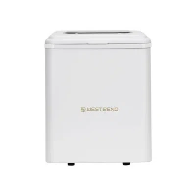 West Bend Timeless 26lb. Countertop Bullet Ice Maker In White And Gold