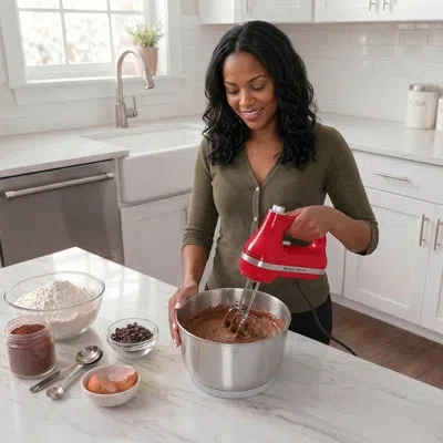 West Bend Two Sweet 2-in-1 Mixer, 4.4 Qt, In Red