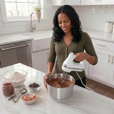 West Bend Two Sweet 2-in-1 Mixer, 4.4 Qt, White