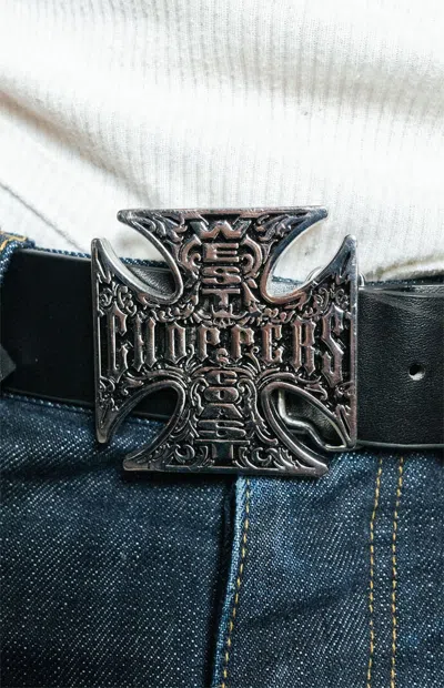 West Coast Choppers Logo Buckle Belt In Black