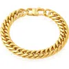 West Coast Jewelry Mens' 11.5mm Curb Link Chain Bracelet In Gold
