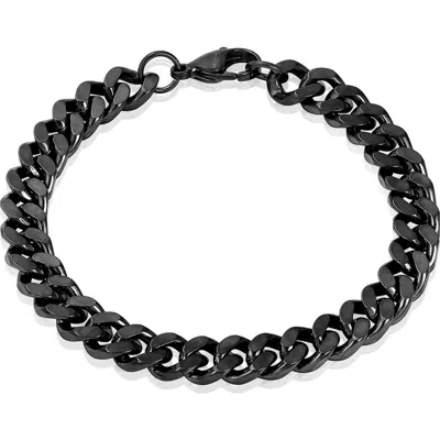 West Coast Jewelry Mens' 8.5mm Curb Chain Link Bracelet In Black