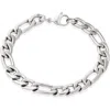 West Coast Jewelry Mens' Stainless Steel Figaro Chain Bracelet In Silver