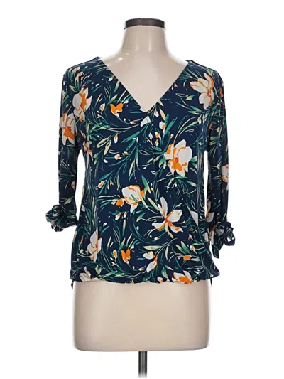 Pre-owned West K 3/4 Sleeve Blouse In Blue