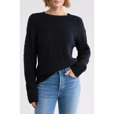 West K Cable Knit Sweater In Blue