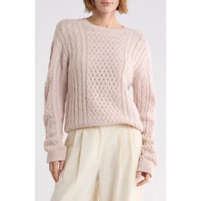 West K Cable Knit Sweater In Neutral
