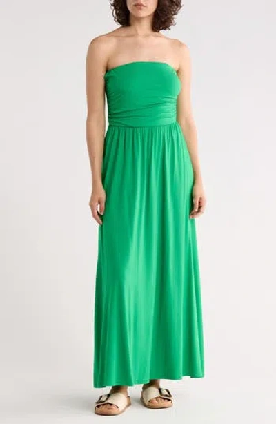 West K Ei Strapless Dress In Green
