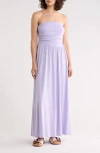 West K Ei Strapless Dress In Purple