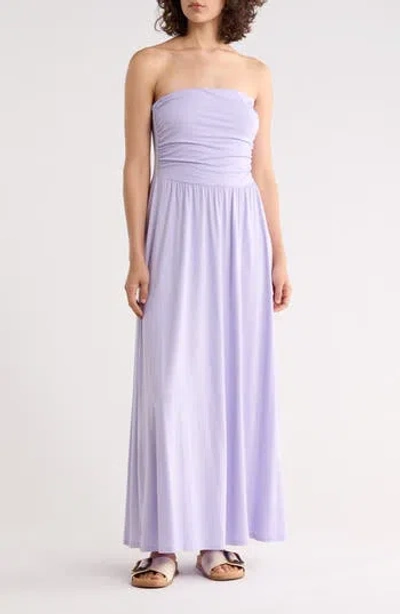 West K Ei Strapless Dress In Purple