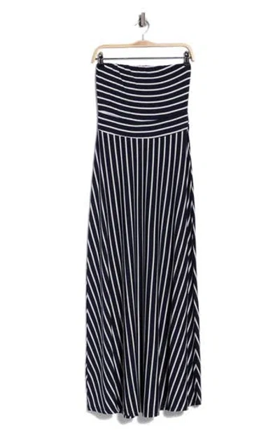 West K Ei Striped Strapless Maxi Dress In Multi