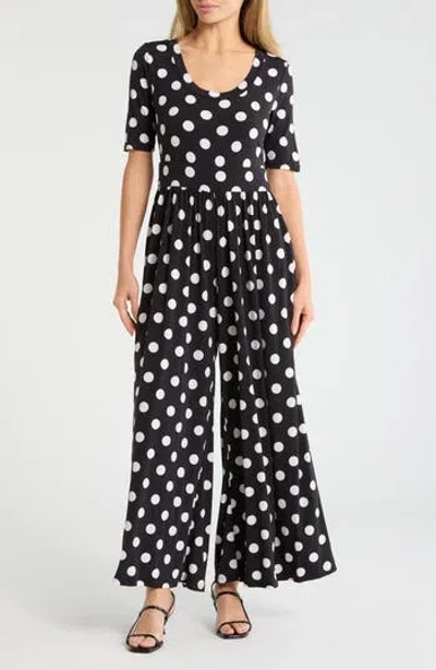 West K Elbow Sleeve Wide Leg Jumpsuit In Multi