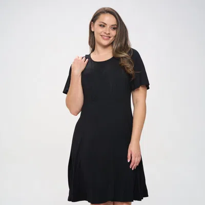 West K Elli Plus Size Short Sleeve Dress In Black