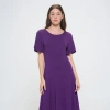 West K Elli Short Sleeve Dress In Purple