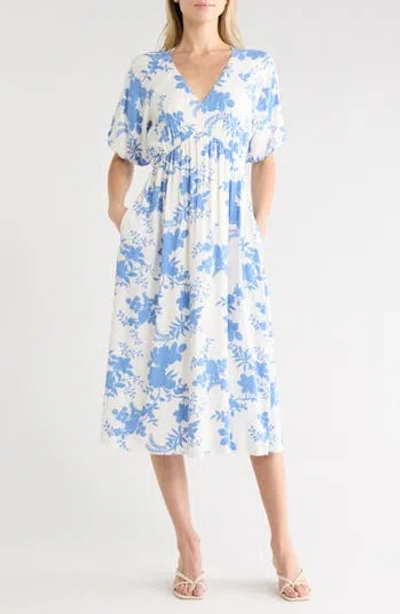 West K Empire Waist Midi Dress In White