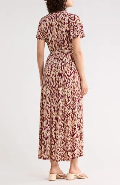 West K Flutter Sleeve High-low Dress In Multi