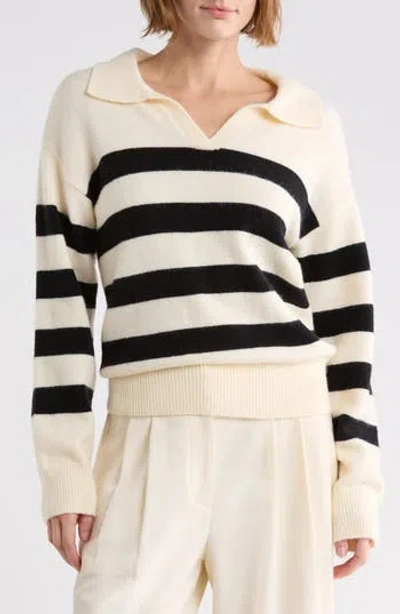 West K Johnny Collar Sweater In Multi