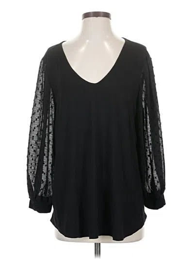 Pre-owned West K Long Sleeve Blouse In Black