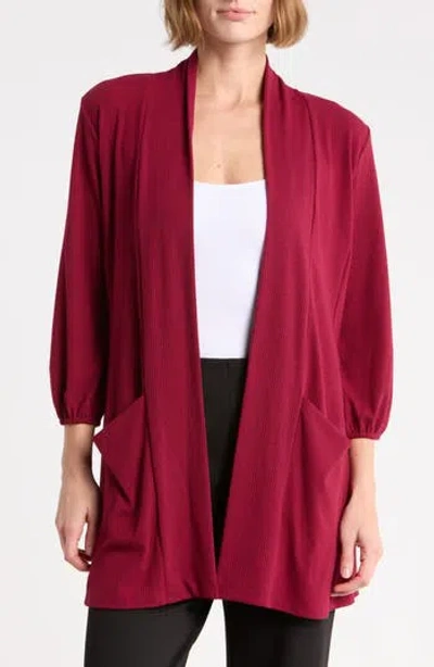 West K Rib Cardigan In Pink