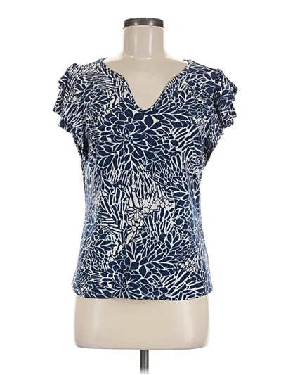 Pre-owned West K Short Sleeve Blouse In Blue