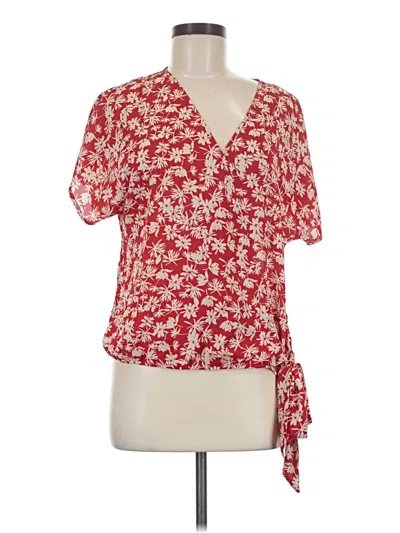 Pre-owned West K Short Sleeve Blouse In Red