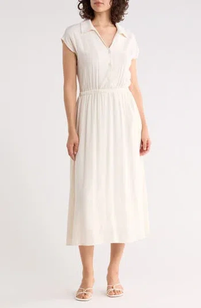 West K Short Sleeve Shirtdress In White