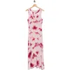 West K Solid Racerback Maxi Dress In Multi