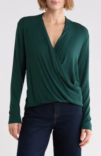West K Surplice Knit Top In Multi
